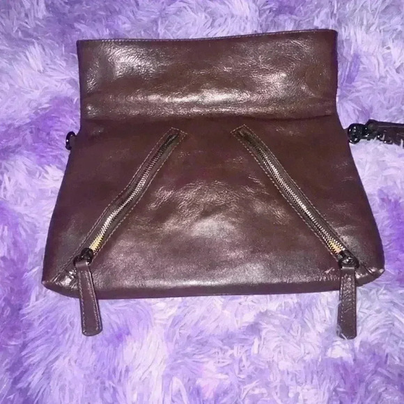 Hobo‎ International Brown Leather Fold Over Clutch/ Wristlet - Picture 3 of 11